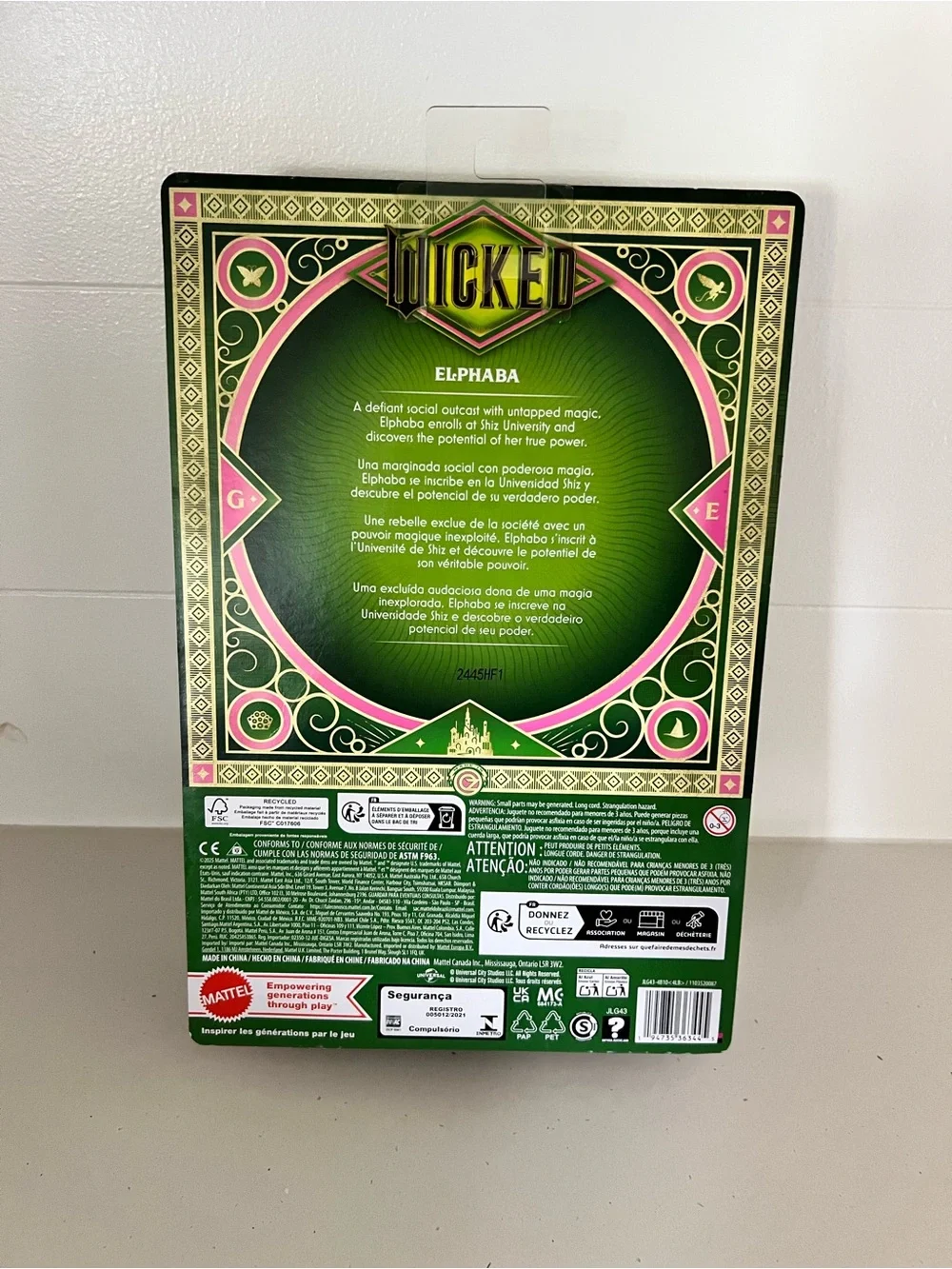 Wicked Deluxe Elphaba Doll Mattel HXY38 NIB New In Box Collector